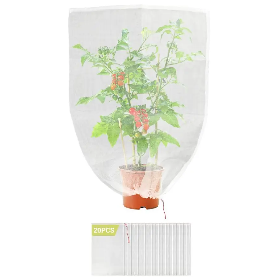 

Сетка для защиты растений от насекомых, 3 фута x 2 фута, многоразовые мешки для защиты фруктов с завязками, садовые сетчатые мешки для защиты растений от насекомых.