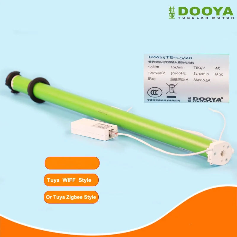 DOOYA DM25TE 1.5/20 Tuya WIFF/Tuya Zigbee Tubular Motor 100-240V For Intelligent Electric Zebra Blinds Suitable 38MM Tube