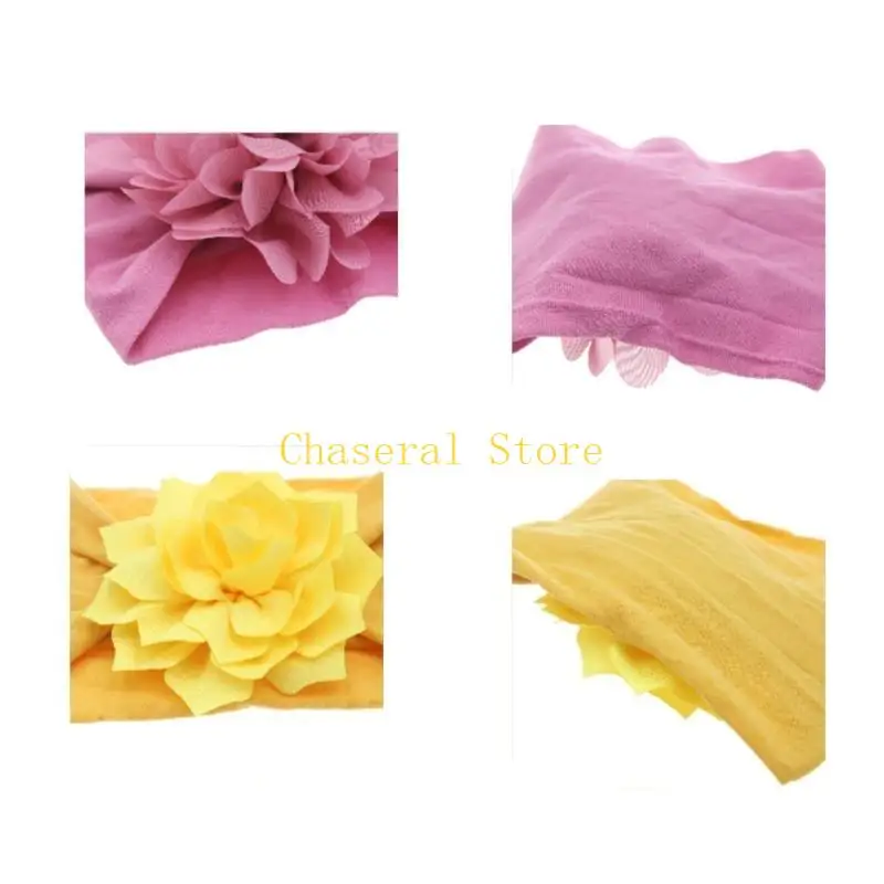 

E7ce упругое головное уборы для девочки цветочный рисунок детские цветочные волосы для волос новорожденных.