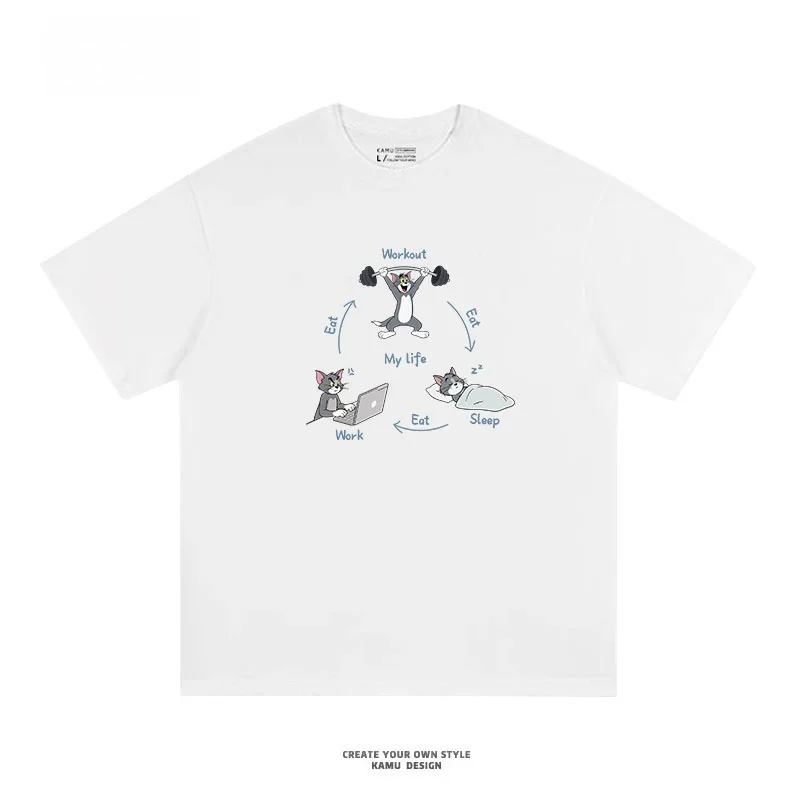 KAMUHOUSE, novedad de verano, camiseta deportiva divertida de algodón puro ort Sve, camiseta ex Top de algodón Faion para mujer