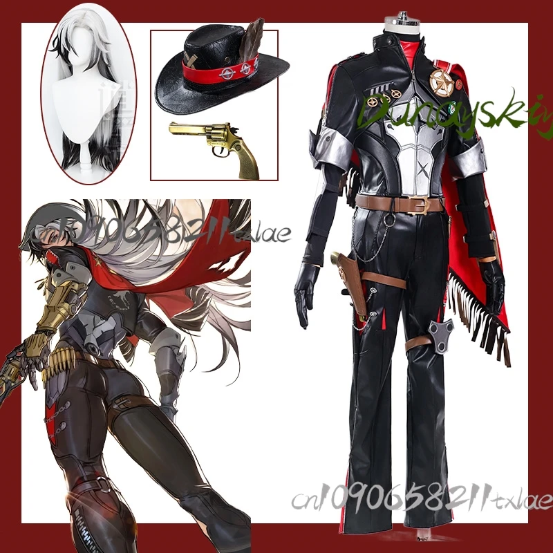

Honkai: Star Rail Boothill Cosplay Costume Set - Anime Game Full Outfit with Pistol Prop Wig for Halloween/Party Cool Style