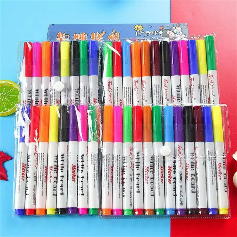 Magical Water Painting Pen Whiteboard Markers Floating Ink Pen Doodle Water Pens Montessori Early Education Toy Art Supplies