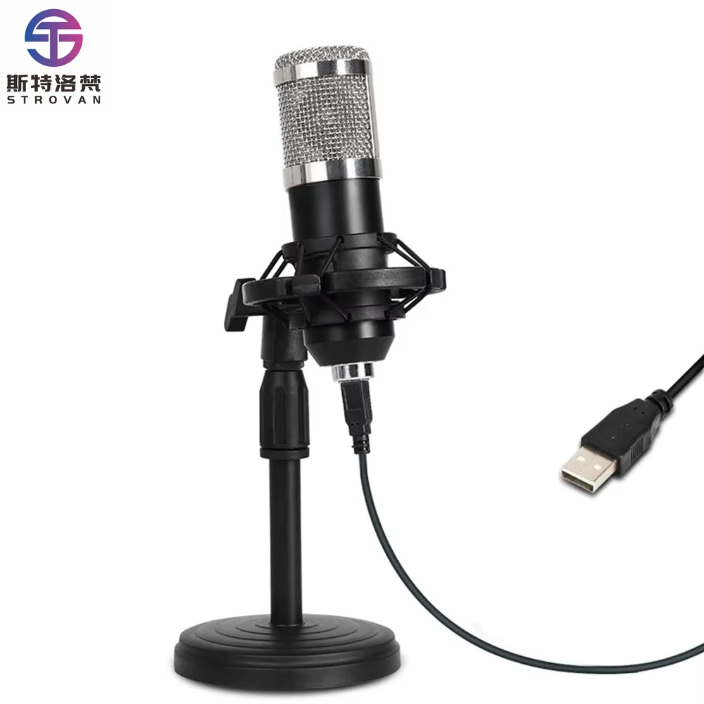 

Professional A8 High Sensitivity Noise Reduction Desktop USB Capacitor Wired Microphone