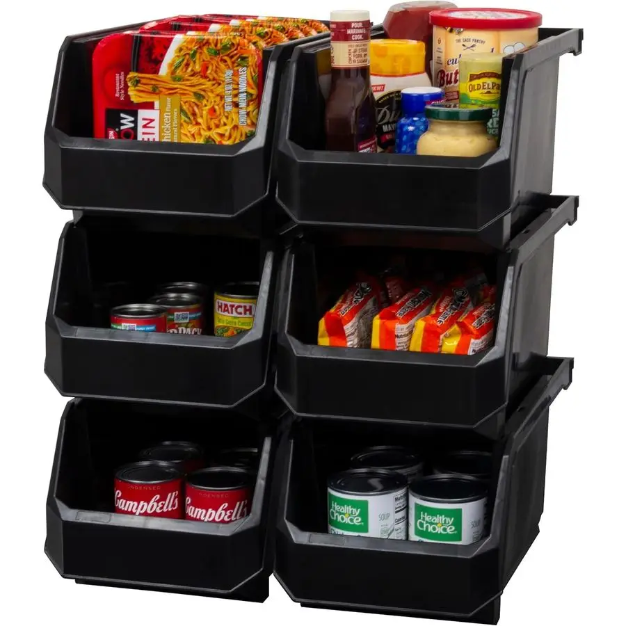 

Контейнеры для организации и хранения вещей для шкафа, кухни, офиса, гаража или кладовой, штабелируемые контейнеры, большие 14 лет.