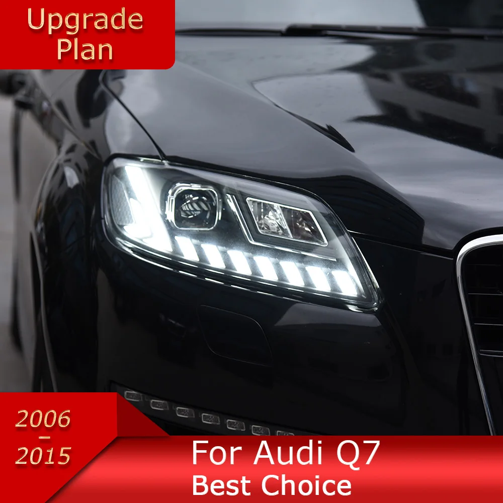 Car Lights for Audi Q7 2006-2015 SQ7 LED Auto Headlight Assembly Upgrade Dynamic Lamp LHD RHD Version Projector Lens Accessories