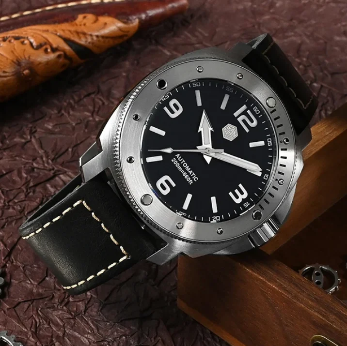 

San Martin мужские дайверские часы 43 мм квадратные автоматические механические наручные часы с сапфировым стеклом 20ATM водонепроницаемые BGW9 светящиеся 8215/8315 Mov