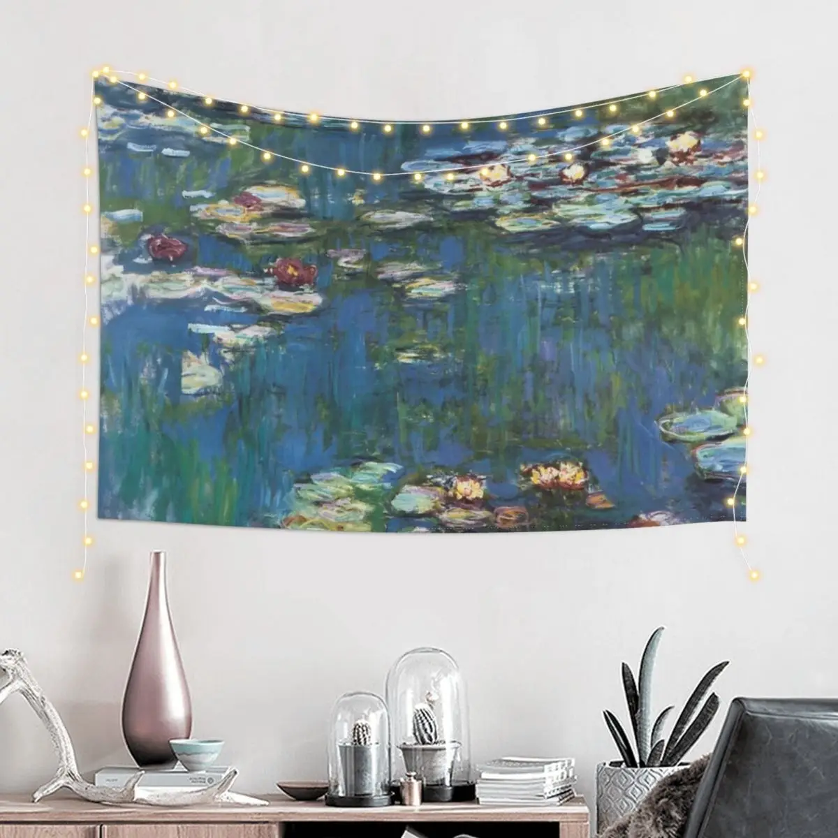 Water Lilies by Monet Tapestry Wall Hanging Room Decor Cute Decorations For Your Bedroom Decorative Wall Murals Tapestry