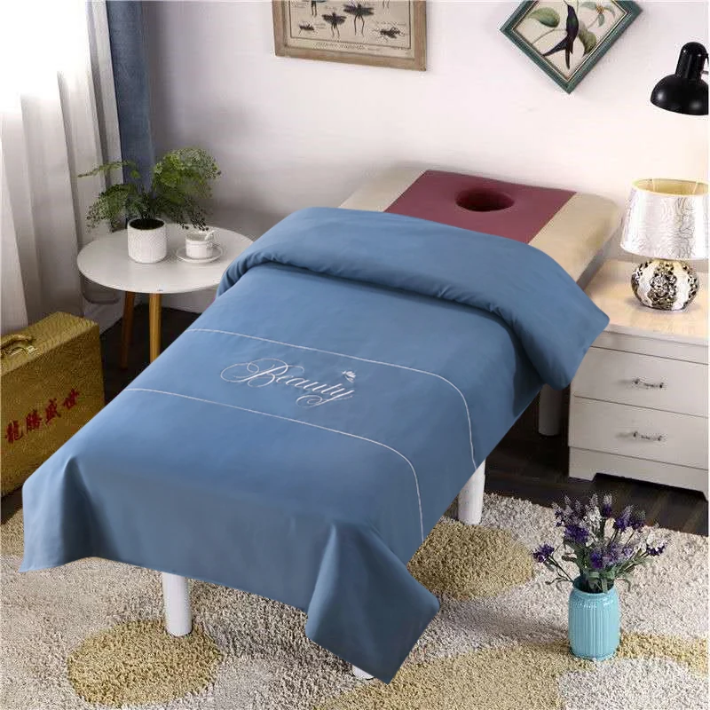 120X180CM Embroideried Quilt Cover for Beauty Salon Hotel Message Spa Use Dulvet Cover