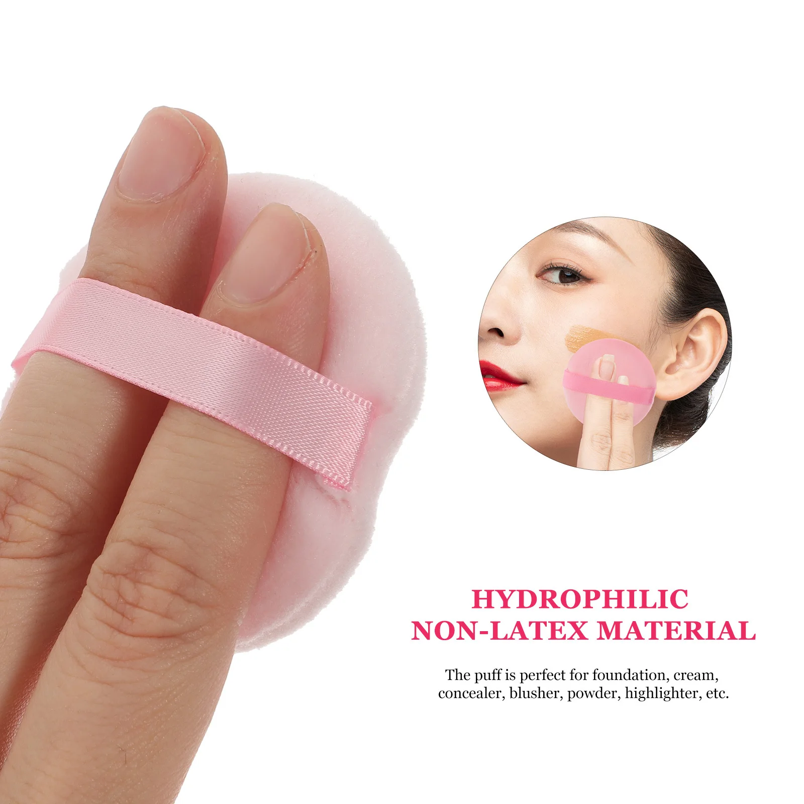 مسحوق للنساء أدوات مكياج متدفقة مستديرة تطبيق ناعم لمسحوق الجسم المعدني السائب مستلزمات السفر #1