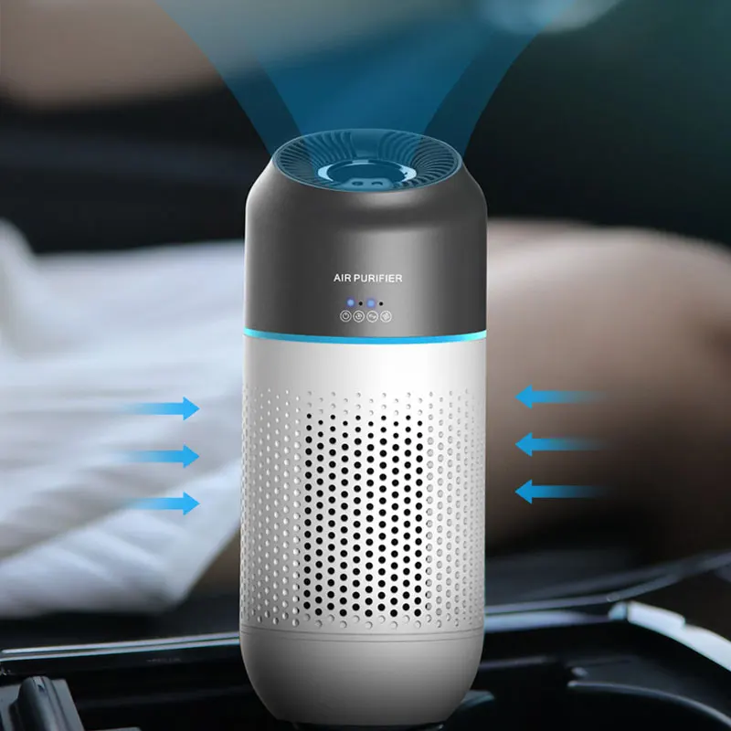 

Portabel Air Purifier Gesture Sensing Vehicle PM2.5 Smoke Removal Air Quality indicate H13 Hepa Filter Car Smell Fresher