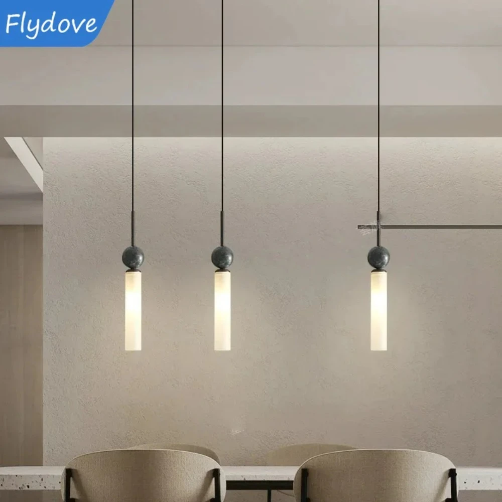 

Nordic Luxury LED Marble Chandelier Adjustable G9 All Copper Dining Room Bedside Ceiling Pendant Lamp Interior Lighting Decor