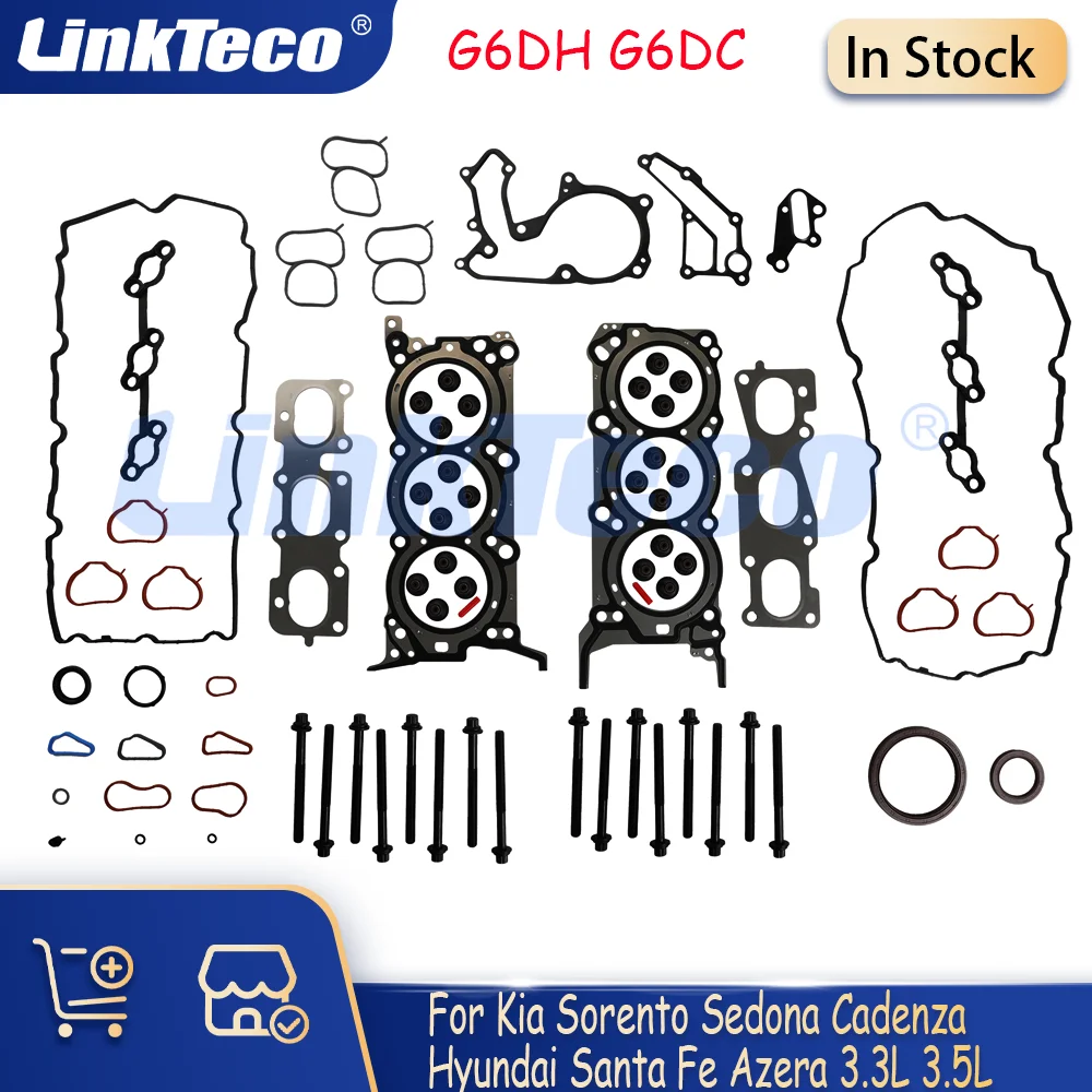 

Прокладка головки двигателя с комплектом болтов подходит для 3,3 л 3,5 л V6 G6DH G6DC для 2010-2020 Kia Sorento/Sedona Hyundai Santa Fe 22311-3CGA0