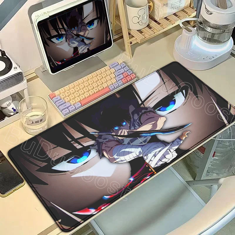 Nova impressão hd anime solo nivelamento tapete de mesa teclado do computador bloqueio borda mousepads antiderrapante mouse pad portátil jogos pc tapete