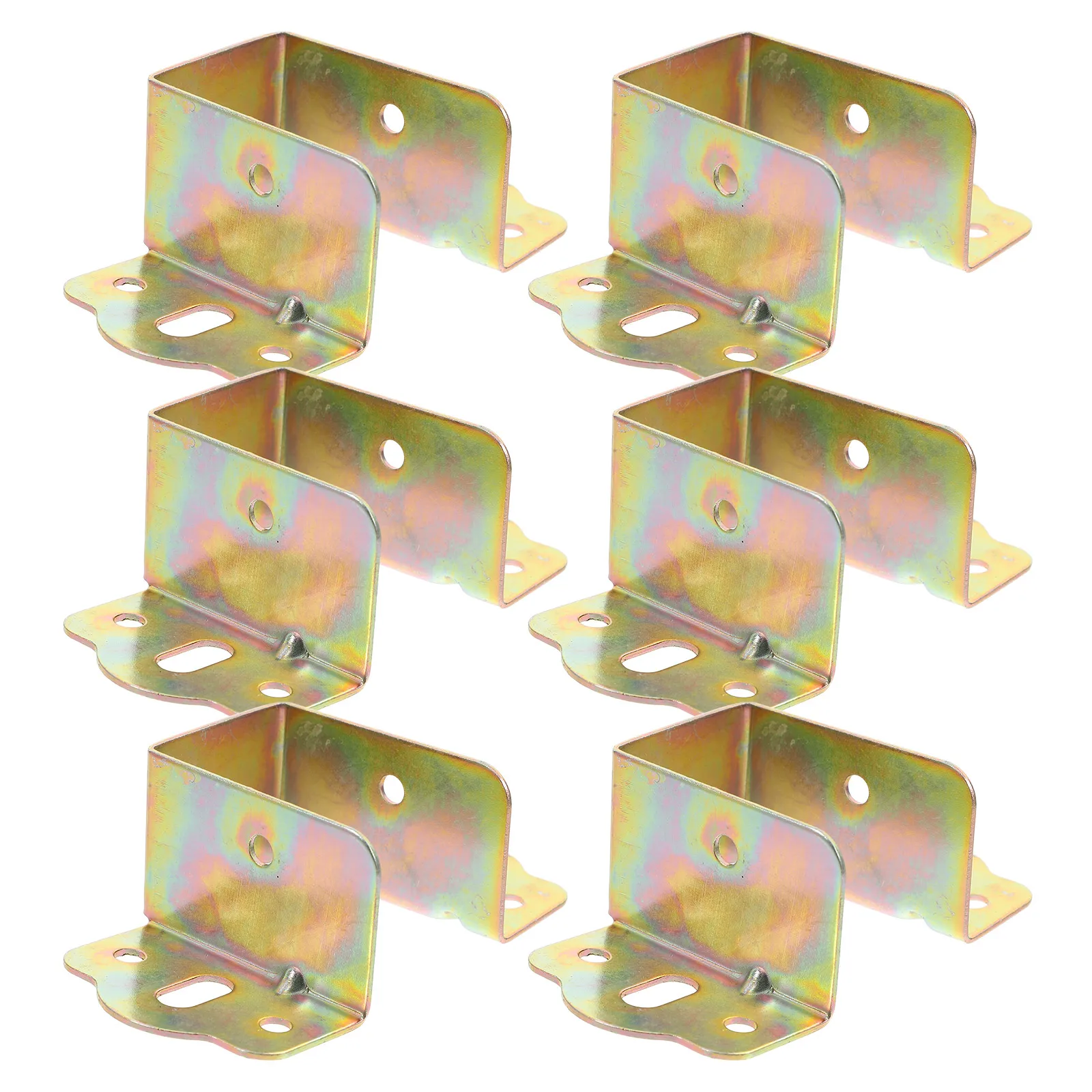 6 Pcs Bed Bracket Rail Connecting Fittings Hardware Accessories Iron Frame Connector