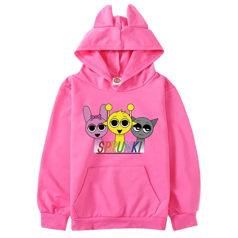 

Толстовка с капюшоном с героями мультфильмов для косплея, детская игровая одежда Incredibox, толстовка с капюшоном для маленьких девочек-подростков, весенне-осенняя свитер 72-го цвета