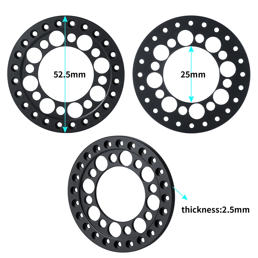 AXSPEED 4PCS Aluminum Alloy 1.9 Inch Beadlock Wheel Outer Ring for 1/10 RC Crawler Axial SCX10 TRX4 TRX6 D90 CC01 1.9 Wheels Hub