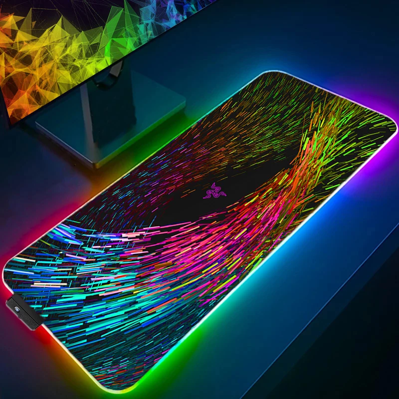 

Luxury Fashion Razer LED Mouse Pad Gaming Mats PC Accessories Mousepad Rubber Non Slip Desk Mat Laptop Keyboard RGB Pad