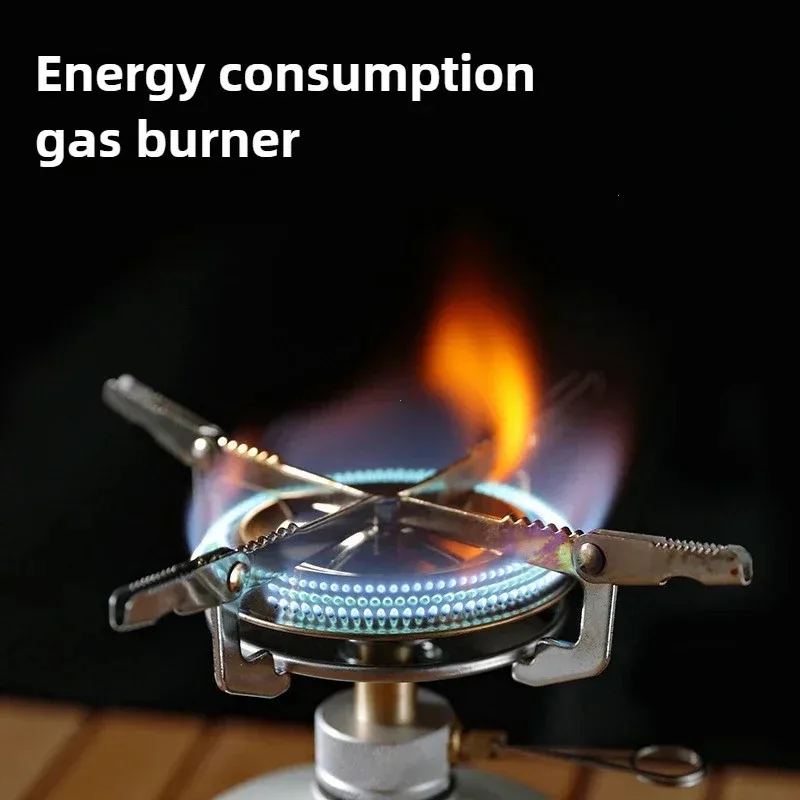 موقد غاز للتخييم في الهواء الطلق في الشتاء مع حقيبة تخزين، موقد تخييم صغير، موقد طهي محمول قابل للتعديل، مناسب للمشي لمسافات طويلة