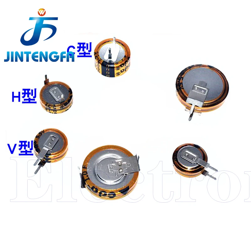 5 قطعة 5.5V 0.1F 0.22F 0.33F 0.47F 1F 1.5F سوبر فاراد مكثف C-نوع H-نوع V-نوع مكثف فائق زر السعة DIP 5V5