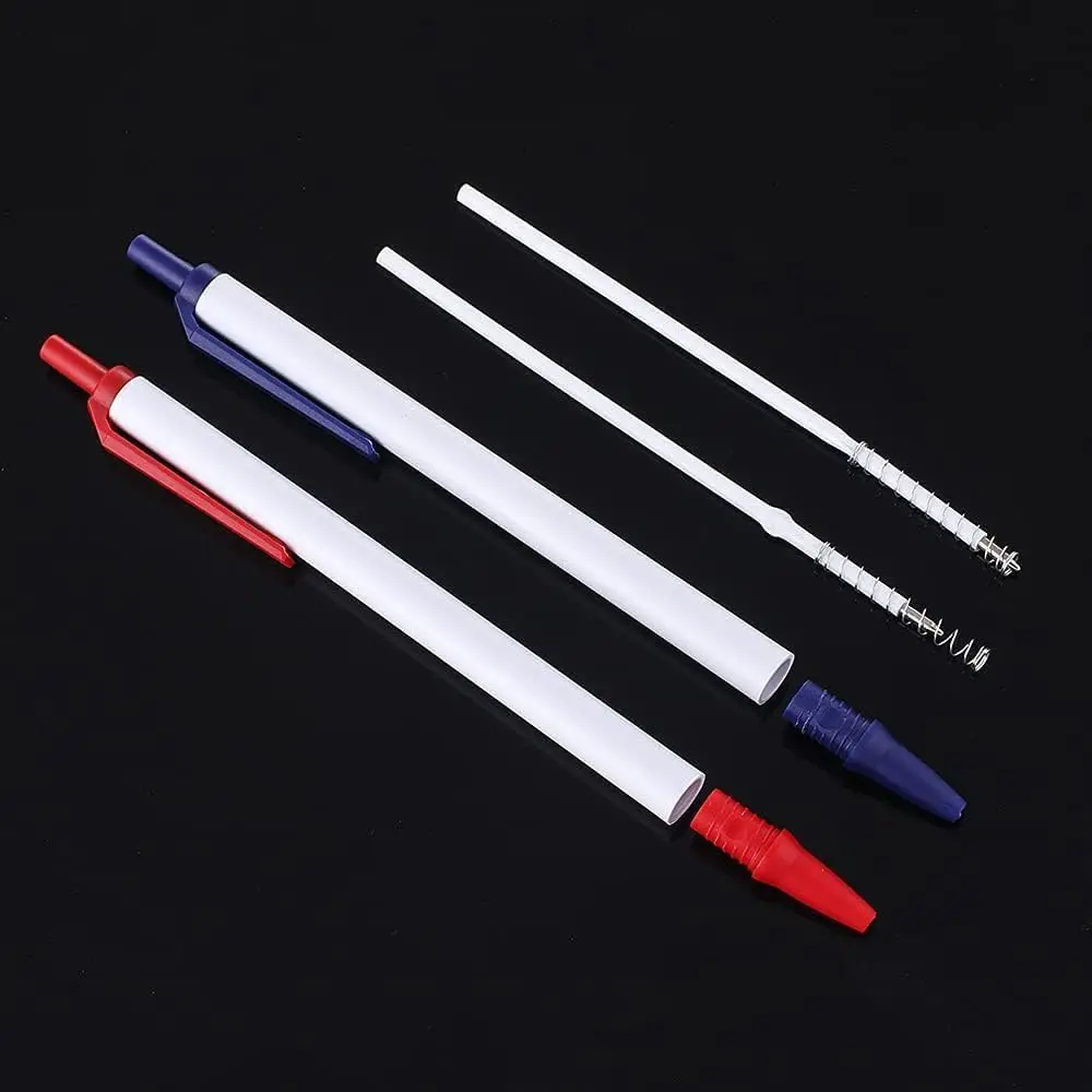 20 pcs 1mm Black Color Replaceable Ballpoint Pen Refill School Office Supplies(4.7 inch 12cm)