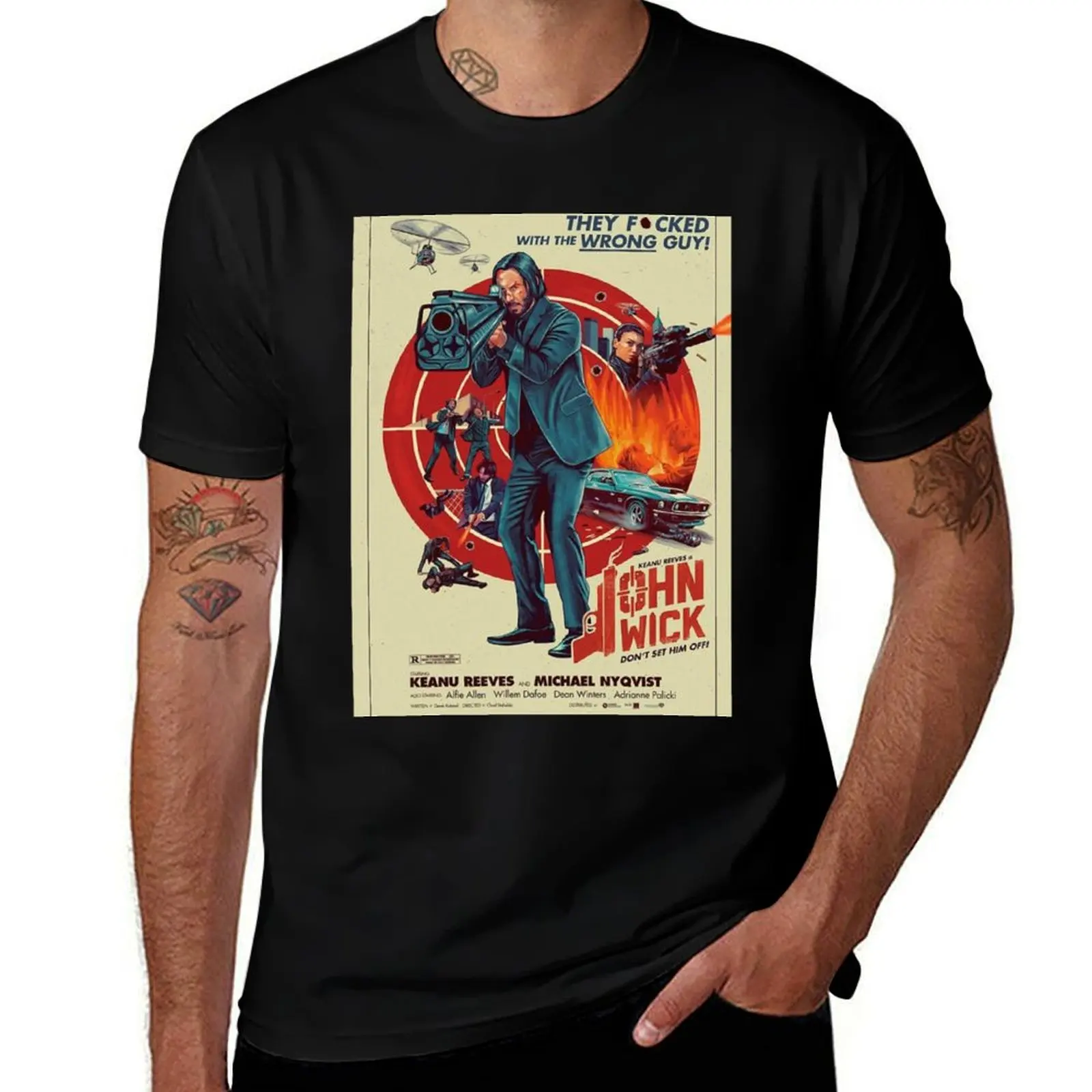 

John wick the movies T-Shirt quick drying luxury t-shirt graphic t shirt vintage vintage graphic tee T-shirts for men cotton