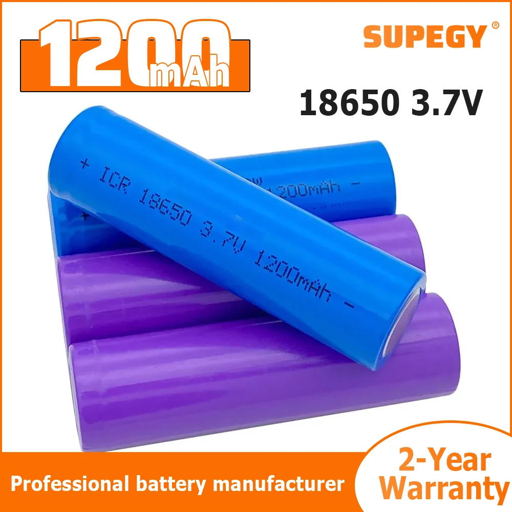 NEW 18650 battery 3.7V 1200mAh  Li-ion rechargeable  battery TURE CAPACITY FOR LANTERN