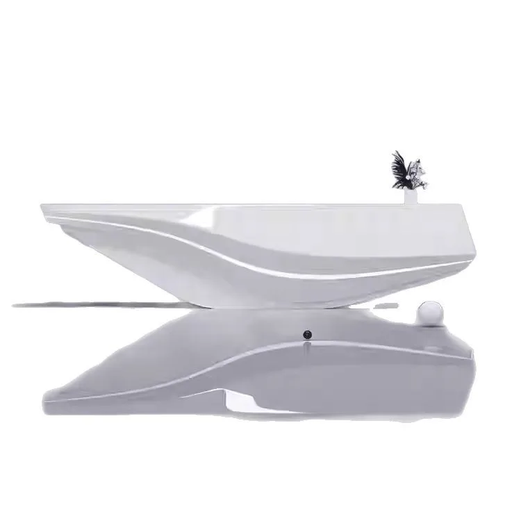 Large Creative Special-shaped FRP Paint Front Desk Company Lobby Reception Desk Service Desk Bar Checkout Page Factory