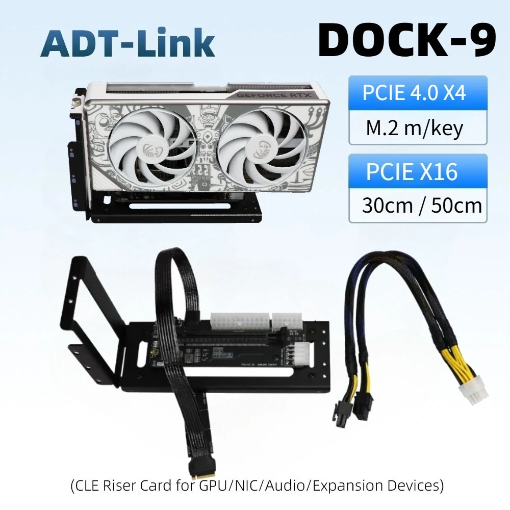 DOCK-9 M.2 NVMe M Key PCI-e 4.0 X4 to Laptop Graphics Card Video External Docking Station GEN4 ASUS ROG ALLY Egpu Dock PC Gaming