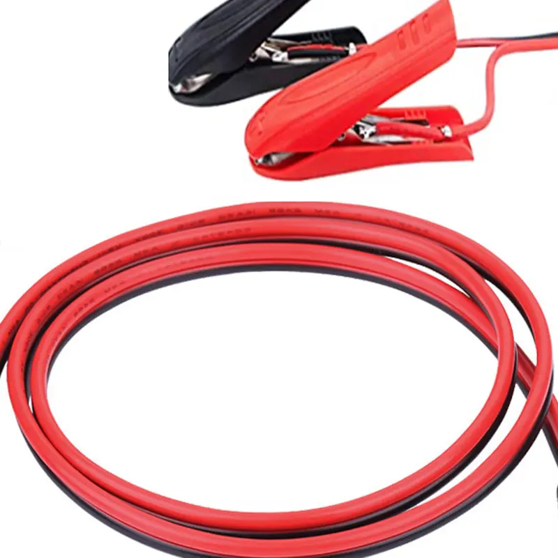 Zaciski krokodylkowe złącze 1.8M 18AWG kabel do motoryzacji akumulator samochodowy zasilacz DIY Outdoor Camping 12V klipy baterii