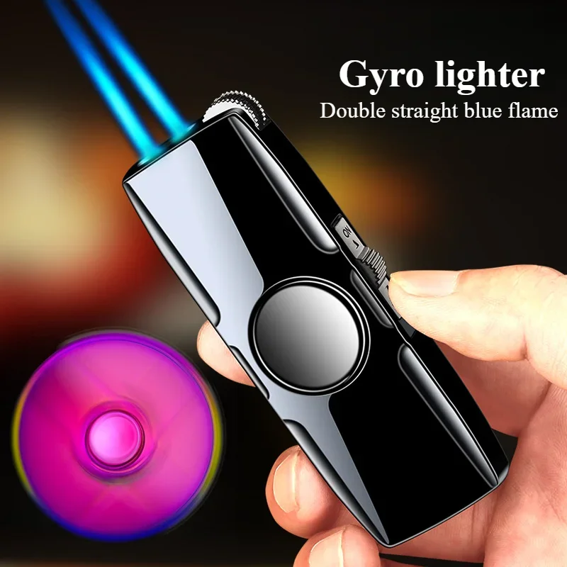 

Outdoor Windproof Lighter Gas Lighter Cigarette Accessorie for Men's Gifts Creative Fingertip Gyroscope Metal Cigarette Lighters