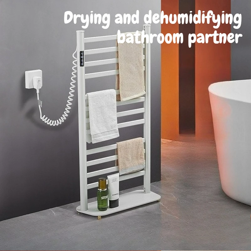 

LED Towel Warmers Floor To Ceiling Foldable Towel Warmer Constant Temperature Durable Rustproof Waterproof Bathroom Hardware
