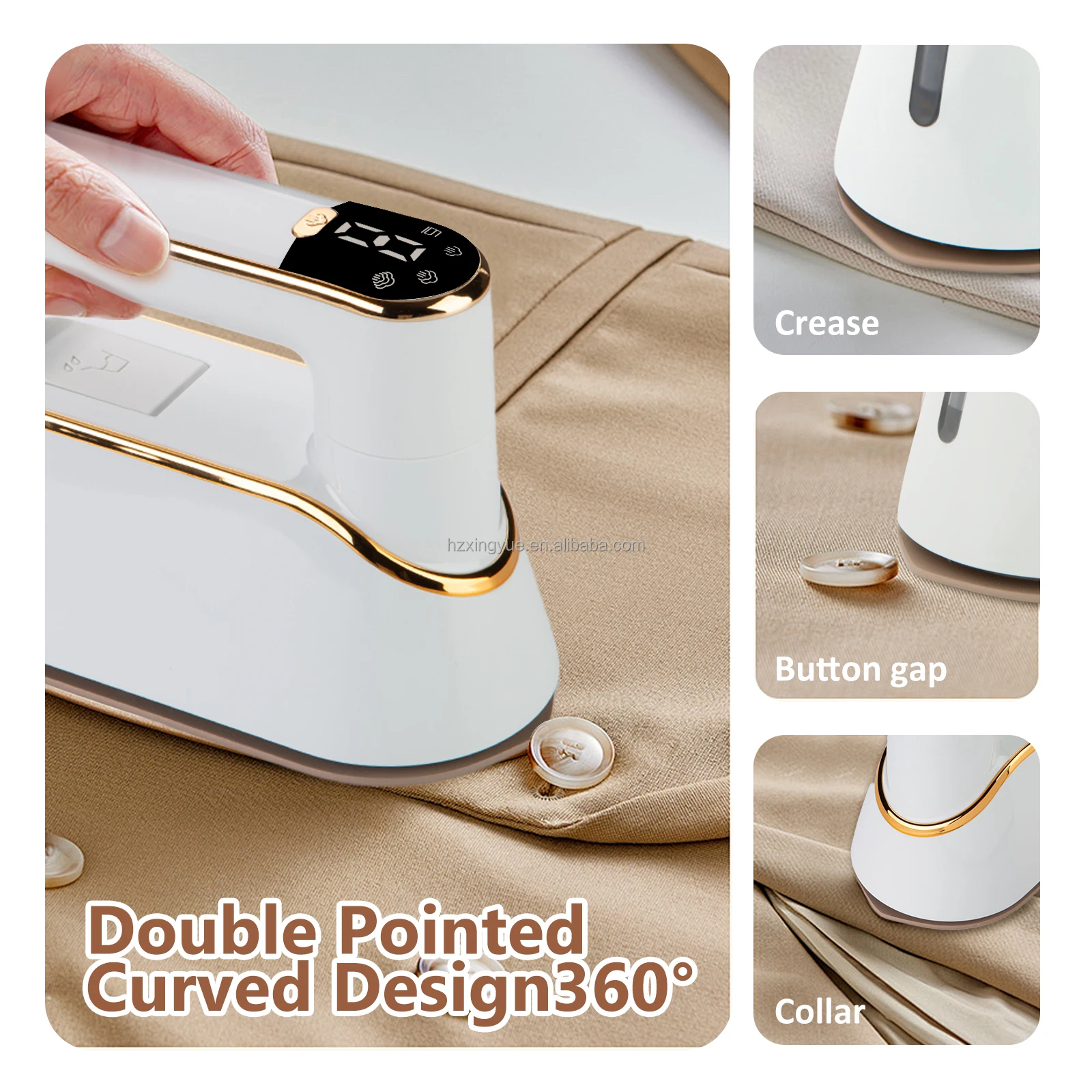 Home Appliances Automatic Handheld Ceramic Soleplate LCD Mini Iron Electric Spray Steam Iron for Ironing Clothes