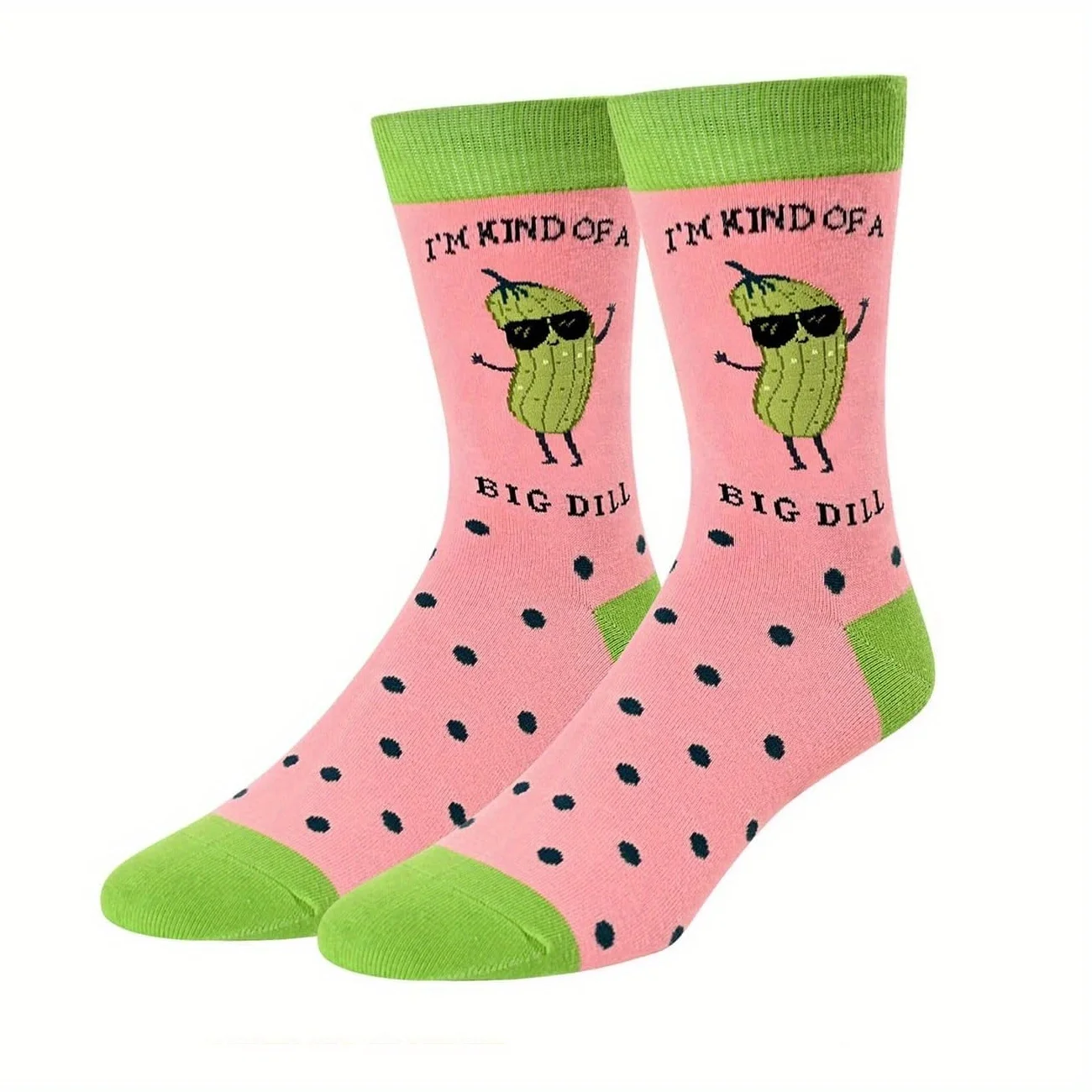 1pair Happy Funny Personality Novelty Fashionable Vegetable Bitter Melon Funny Socks Gift Ideas for Novelty Gifts for Men