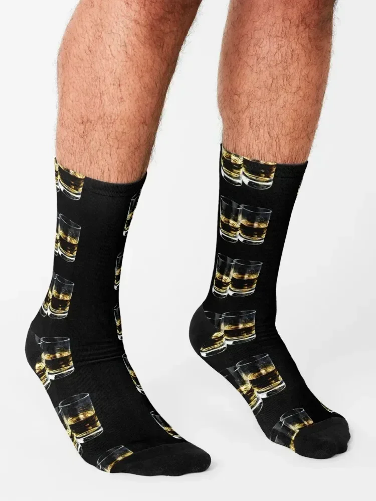 Whiskey Glass Socks Lots man gifts moving stockings Women's Socks Men's