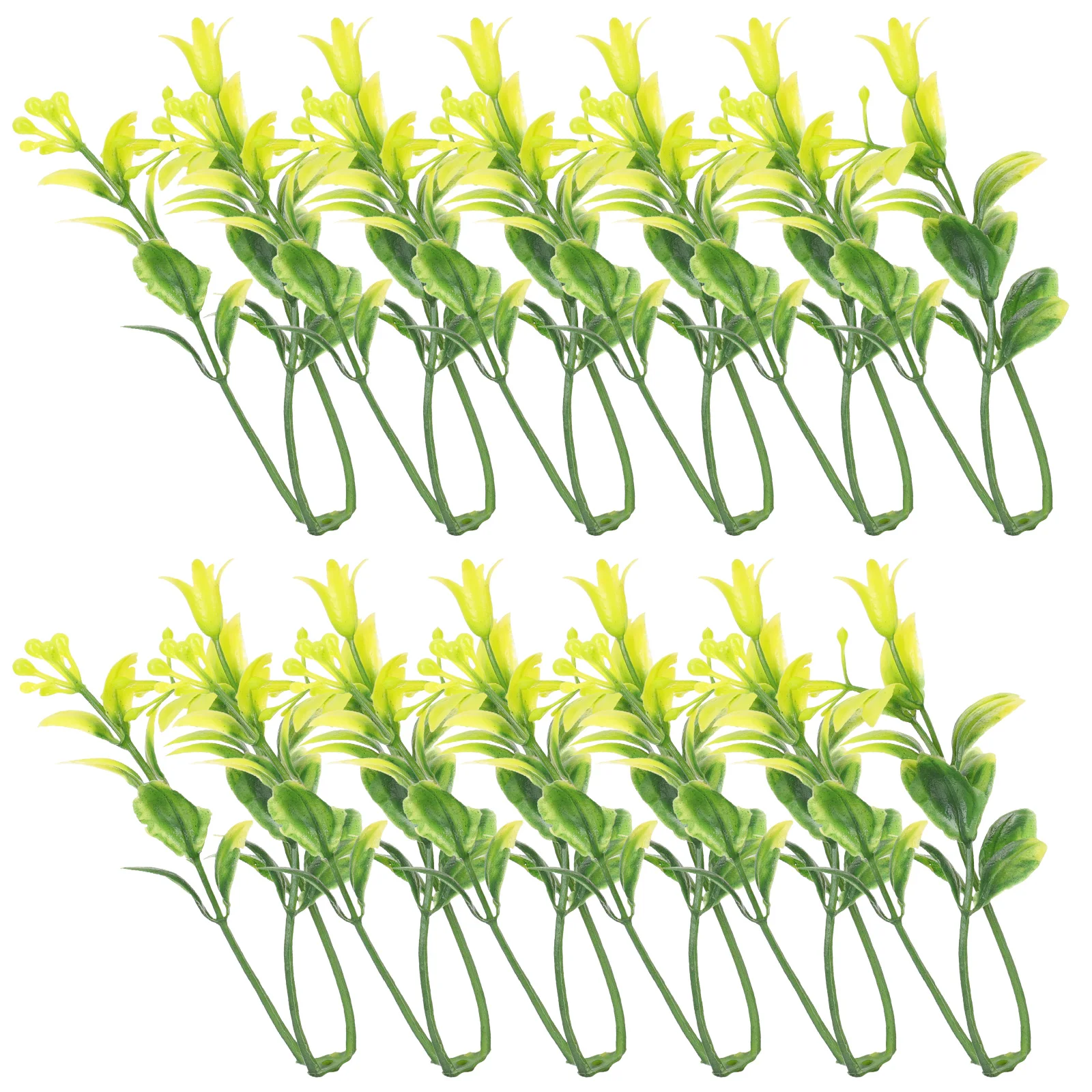 

30pcs Simulated Morning Glory Aquarium Plants Artificial Water Grass Decor For Fish Tank Lightweight Fake Aquatic Plant