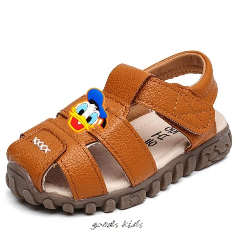 Baby Girls Boys Minnie Sandals Infant Anti-collision Toddler Shoes Soft Bottom Donald Duck Kids Children Beach Sandals