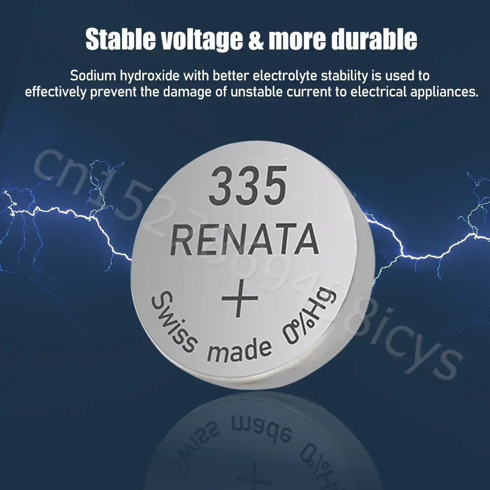 10-100PCS New Renata335 SR512SW 512 1.55V Silver Oxide Battery For Watch Scale Alarm Made in Swiss Button Coin Cell