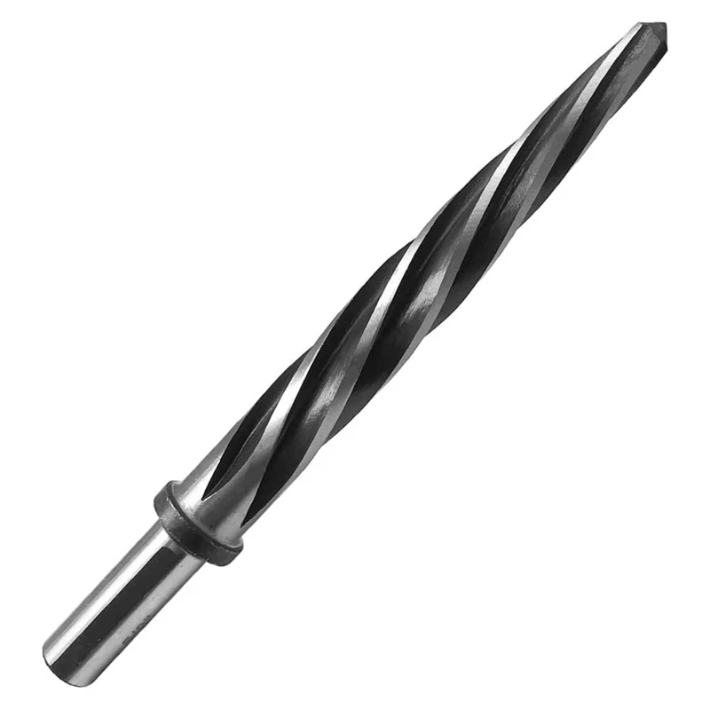 SEWS-5/8Inch Spiral Flute Reamer With 1/2 Inch Shank, M2 HSS Bridge/Construction Reamer Taper Chucking Reamer Drill Bit