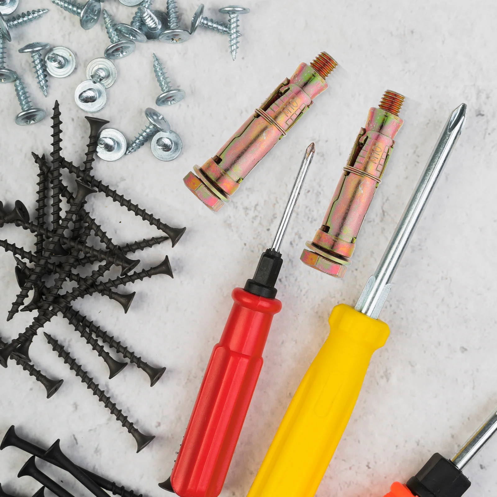 

5Pcs Gecko Expansion Screws M10x70 Golden Color Plated Zinc Heavy Duty Wedge Anchors for Masonry Concrete Drywall Secure