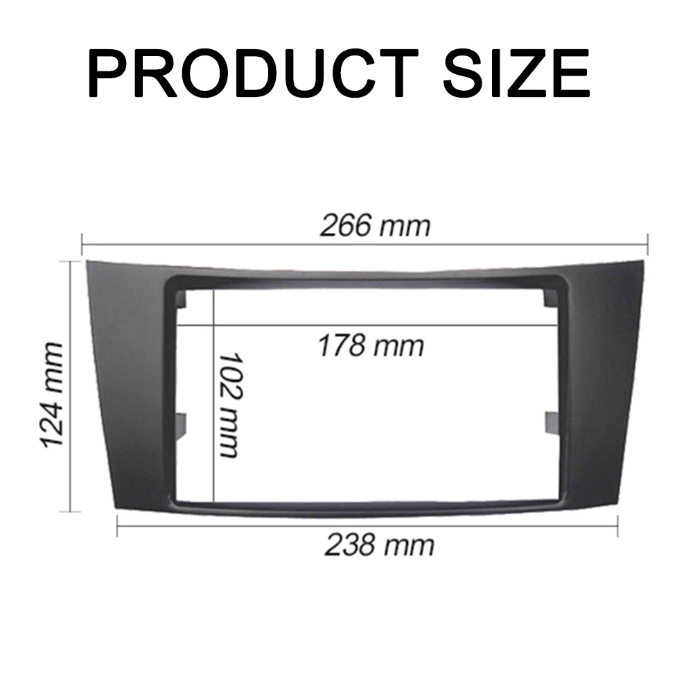Double Din Fascia fit for Benz E CLASS W211 Radio DVD Stereo Panel Dash Mounting Refit Install Trim Kit Face Frame CD Bezel - Image 2