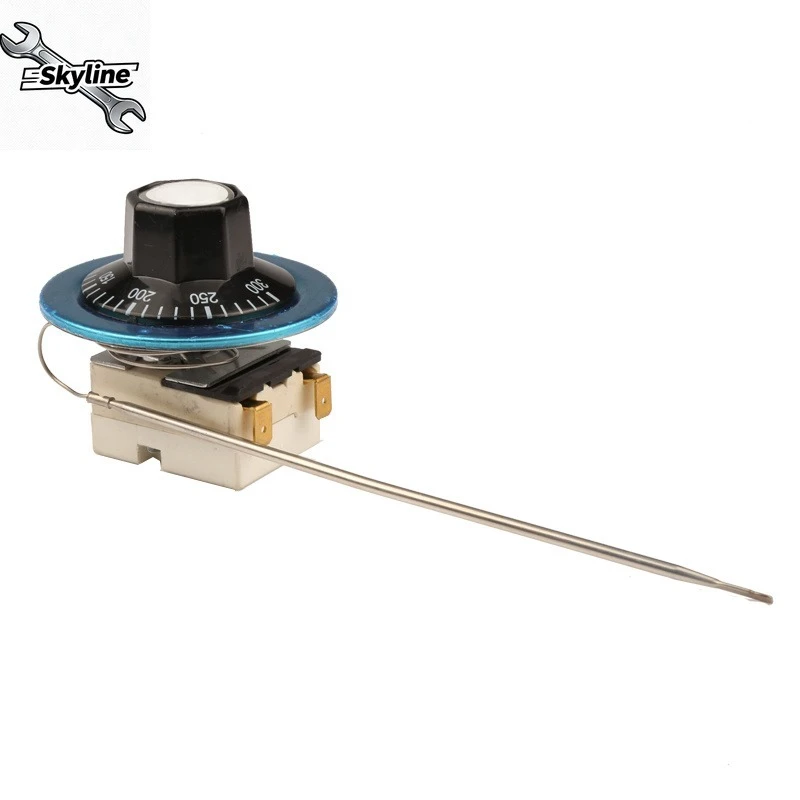 50-320 Celsius Degree Temperaturregler - 250V 16A 2-pin Capillary Thermostat Normally Closed for Fridge Freezer