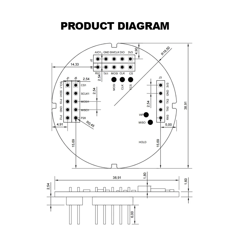 Hi-Link-HLK-LD8001 79g Millimeterwellen-Flüssigkeits stands erkennungs sensor ld8001 Radar modul berührungs los hochpräzise Reichweite