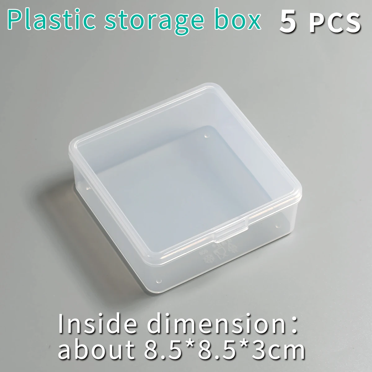 Small Plastic Storage Box Square Mini Case Clear Parts box Transparent  little thing Packaging Boxes portable Food Grade PP