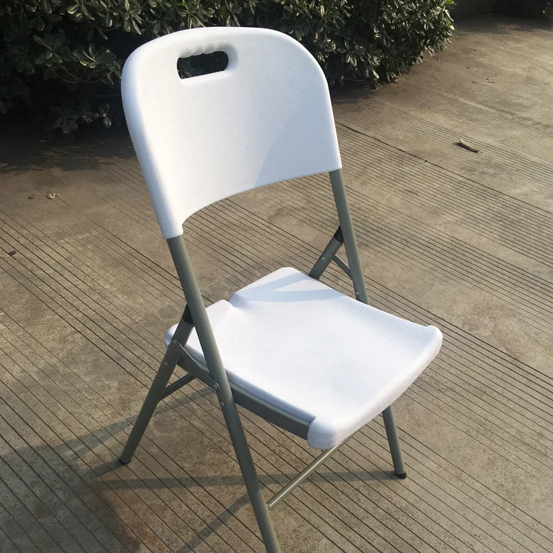 Silla plegable de plástico para oficina y conferencias, asiento sencillo y moderno para exteriores, mesa de comedor para el hogar, silla de ocio