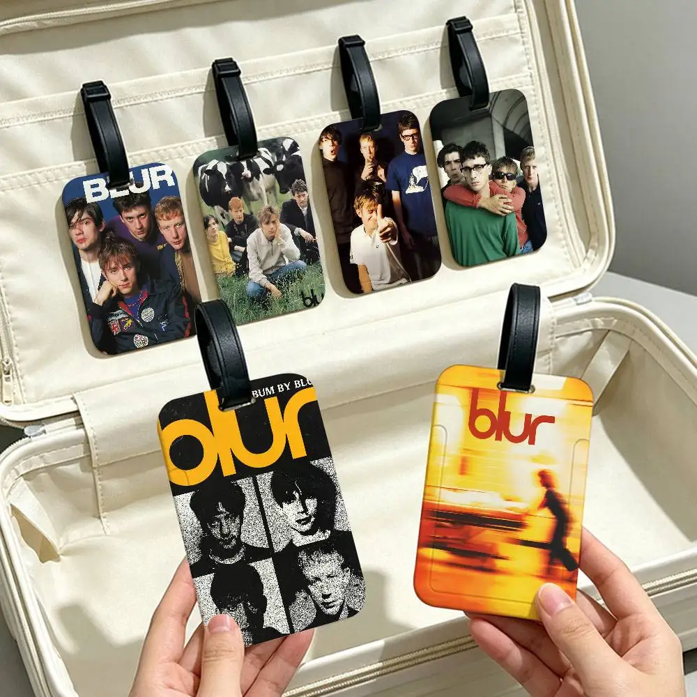 Band B-Blur Flexible PVC Anti lost Baggage Name Tag Information Card Holder For All Types Travel Bags