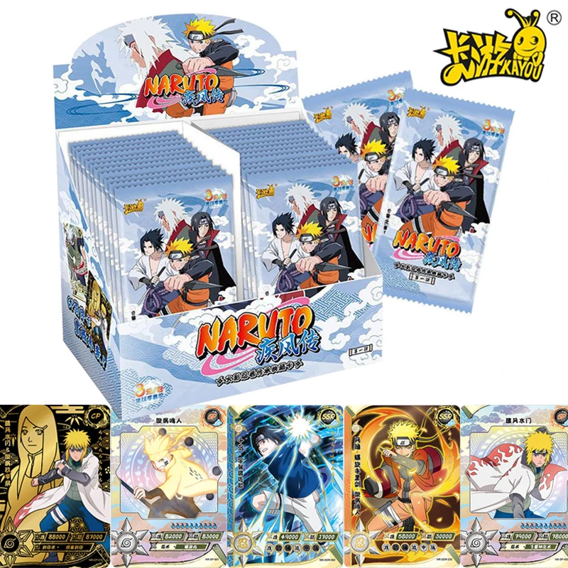 

Genuine Naruto Series Inheritance Collection Card Box Anime Character Peripheral Rare Black Gold CP Cards Game Toy Children Gift