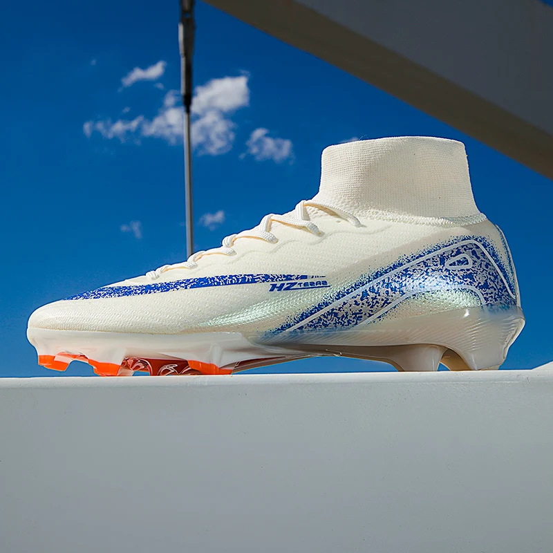 Soccer Cleats for Mens Womens Turf Indoor Soccer Shoes Unisex High Ankle FG TF Football Boots Youth Sports Training Shoes