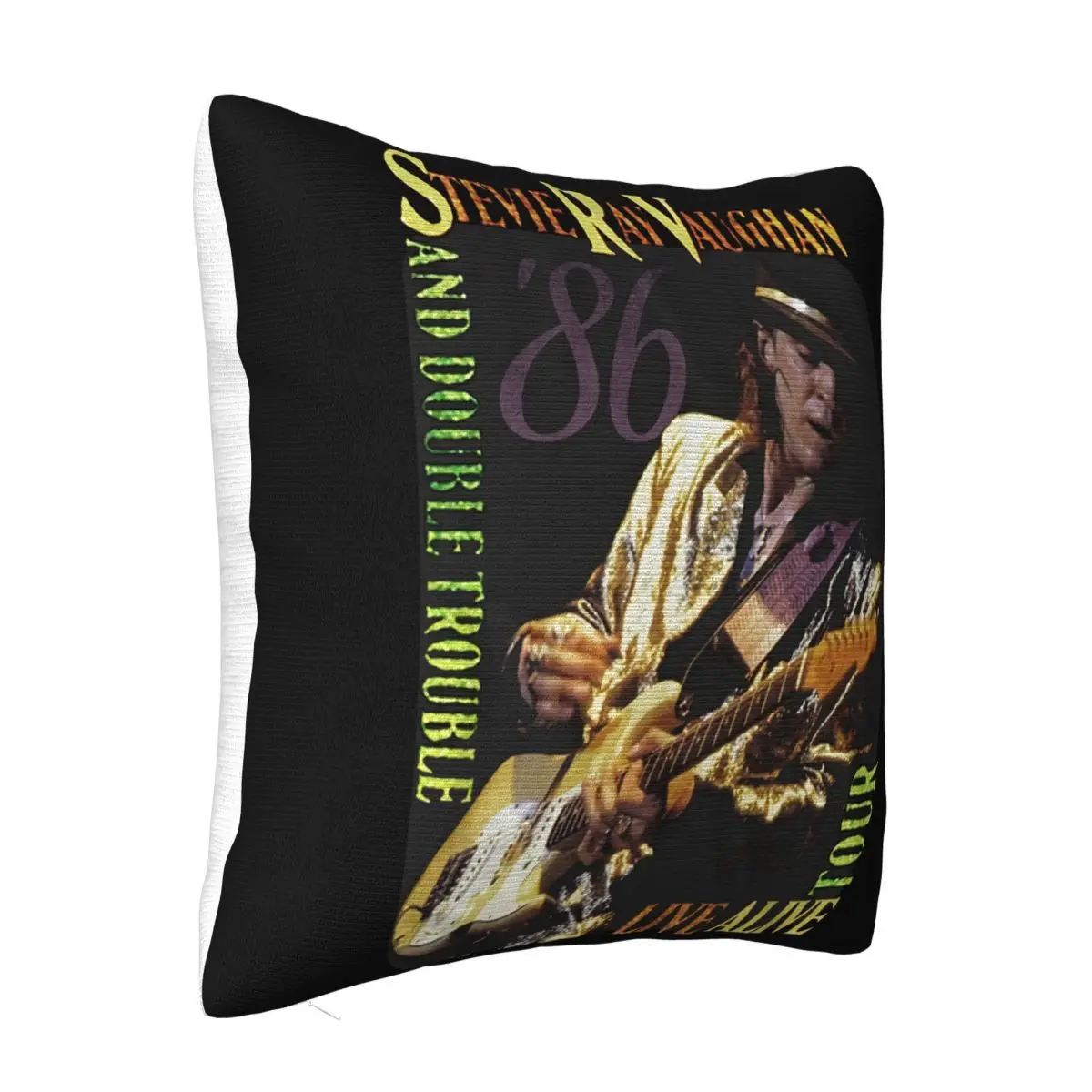 Stevie Ray Vaughan Double Trouble Live Alive Tour 1986 Mens Rock Band On Sale Pillow Case