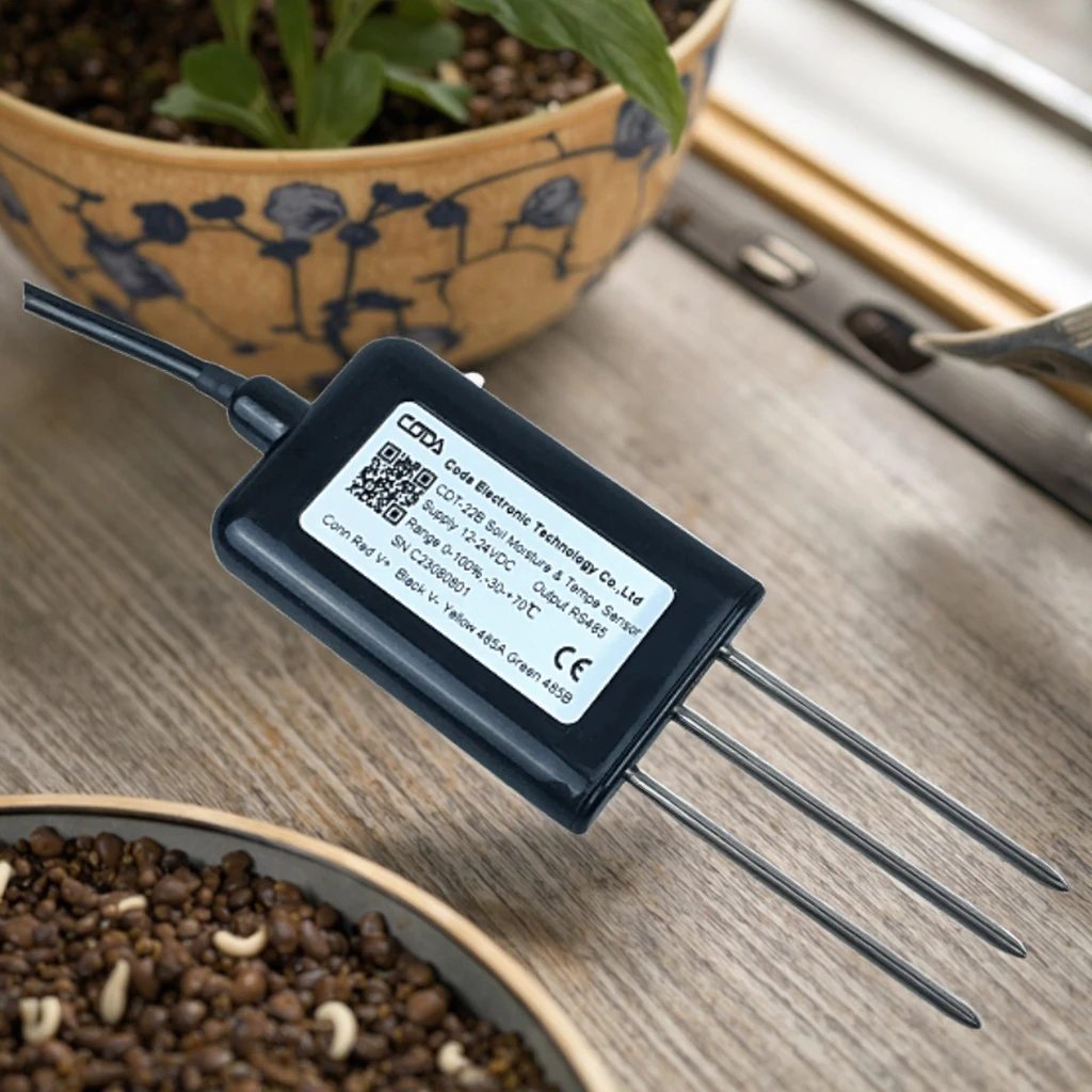 

CDT-22B High Accuracy 2% Soil Moisture Sensor Temperature and Water Content Testing RS485 4-20ma 0-5v Humidity Meter