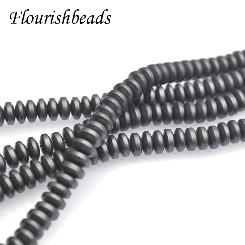 

4/6mm High Quality Natural Hematite Beads Rondelle Shape Loose Beads for Jewelry Bracelets Making DIY 5-10 Strands/lot